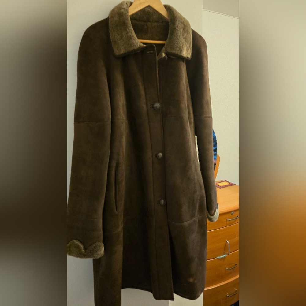 Brown Shearling Women's Coat